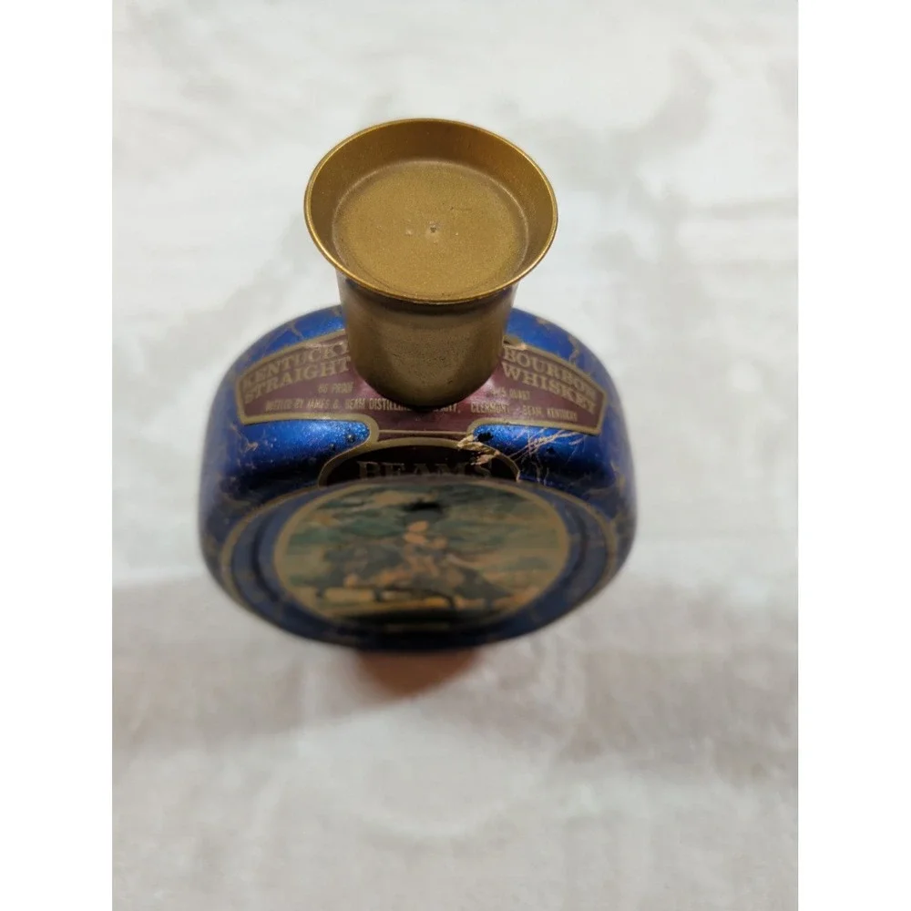 Vintage Beams Choice Bourbon Decanter Blue Gold Velazquez Prince Baltasar Carlos